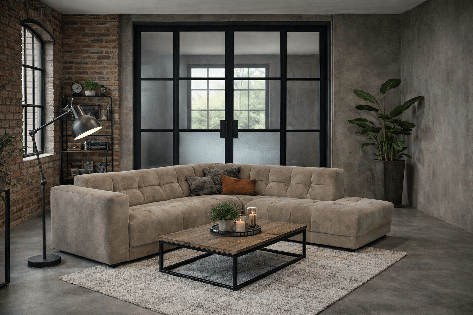 hoekbank wave – modern design met zachte bubble look | uit voorraad leverbaar